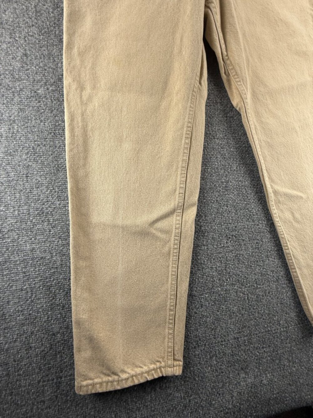 VTG Levis 550 Orange Tab Beige Denim Jeans 1996 USA Cotton Pockets ACTL 32X29.5 - Picture 5 of 16